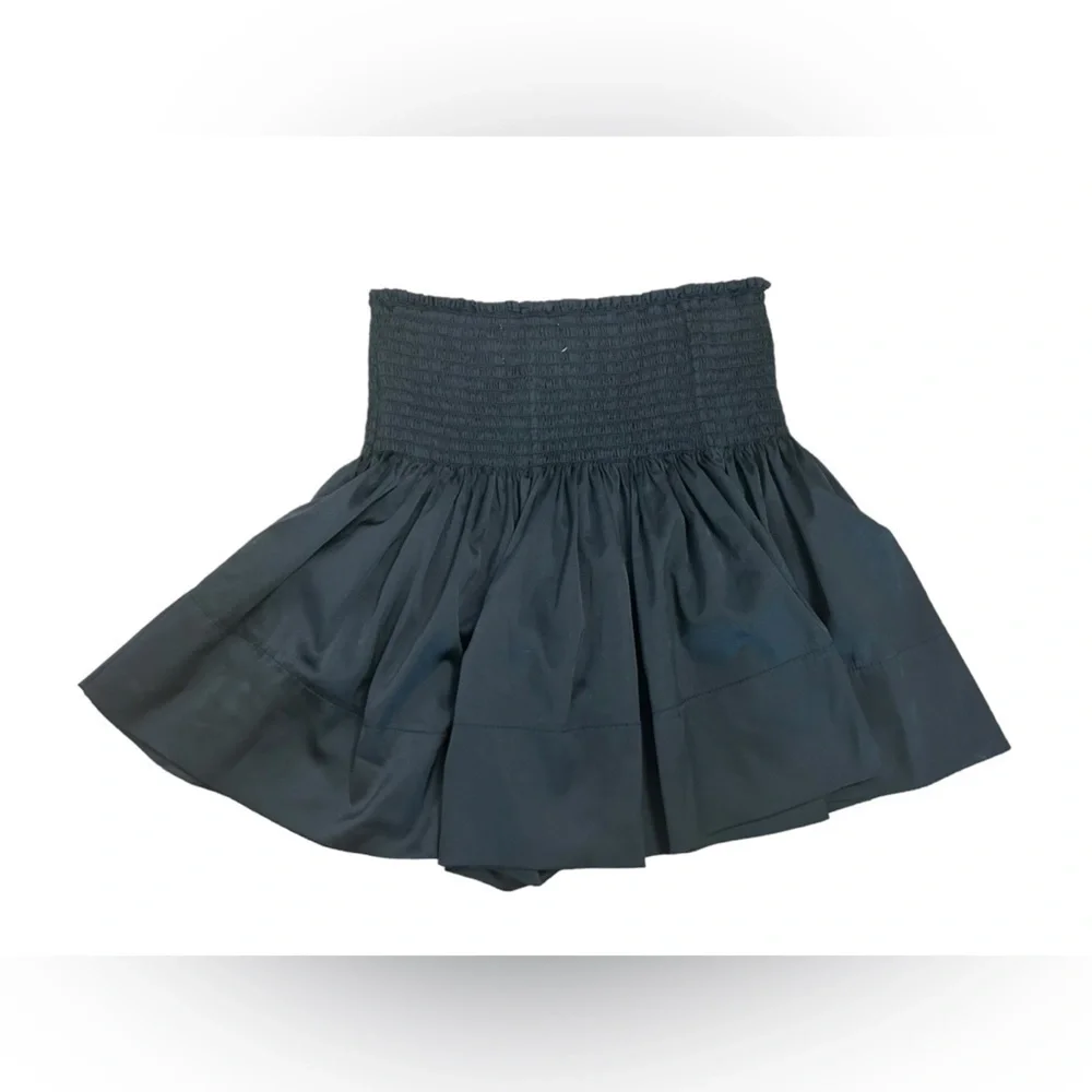 Natural Life Black Smocked Waist Daisy High Waist Silky Shorts Women’s Sz Small